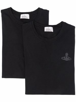 Vivienne Westwood lot de deux t-shirts Orb à logo imprimé - Noir