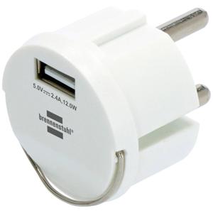 Brennenstuhl 1508110 USB-oplader 12 W Binnen, Thuis Uitgangsstroom (max.) 2400 mA Aantal uitgangen: 1 x USB-A