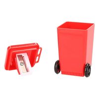 Rode rolcontainer puntenslijper 6 cm   -