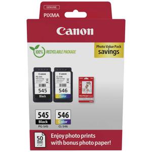 Canon Inktcartridge PG-545/CL-546 Photo Value Pack Origineel 2-pack Zwart, Cyaan, Magenta, Geel 8287B008