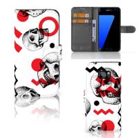 Telefoonhoesje met Naam Samsung Galaxy S7 Edge Skull Red Telefoonhoesje met Naam Samsung Galaxy S7 Edge Skull Red