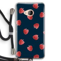 Framboosjes: HTC U Play Transparant Hoesje met koord Framboosjes: HTC U Play Transparant Hoesje met koord