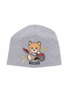 Moschino Kids bonnet à imprimé Teddy Bear - Gris