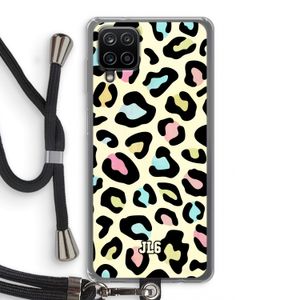 Leopard pattern: Samsung Galaxy A12 Transparant Hoesje met koord