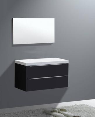 Badmeubel Senza Flat kunstmarmer top 100 Antraciet Badmeubel Senza Flat kunstmarmer top 100 Antraciet