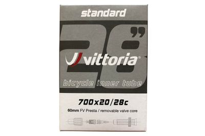 Vittoria Standard 700x20/28C Presta Binnenband 60mm Zwart Vittoria Standard 700x20/28C Presta Binnenband 60mm Zwart