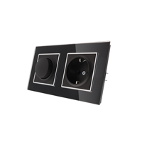 Nero Deluxe Glas LED dimmer en stopcontact combinatie compleet