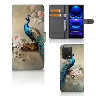 Telefoonhoesje | Met pasjeshouder | voor Xiaomi Redmi Note 12 5G | Poco X5 Vintage Pauwen