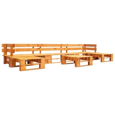 6-delige Loungeset pallet hout honingbruin