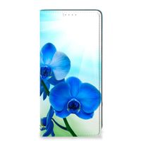 Samsung Galaxy A21s Smart Cover Orchidee Blauw - Cadeau voor je Moeder