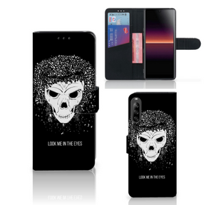 Telefoonhoesje met Naam Sony Xperia L4 Skull Hair