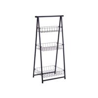 Planken Kinvara Zwart Metaal Ijzer 44 x 31 x 90 cm 44 x 90 x 31 cm 48 x 8,5 x 38 cm