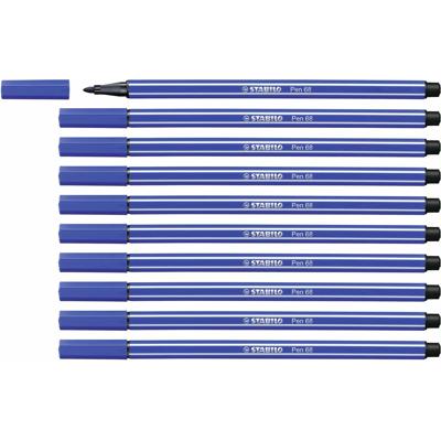 Markeerstiften Stabilo Pen 68 Marineblauw (10 Onderdelen)