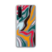 Colored Zebra: OnePlus Nord Transparant Hoesje - thumbnail