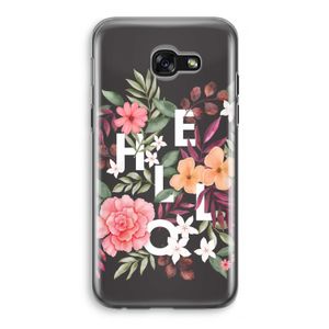 Hello in flowers: Samsung Galaxy A5 (2017) Transparant Hoesje