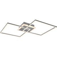 LED Plafondlamp - Trion Aruba - 35.5W - RGBW - Dimbaar - Afstandsbediening - Vierkant - Mat Titaan - Aluminium LED Plafondlamp - Trion Aruba - 35.5W - RGBW - Dimbaar - Afstandsbediening - Vierkant - Mat Titaan - Aluminium