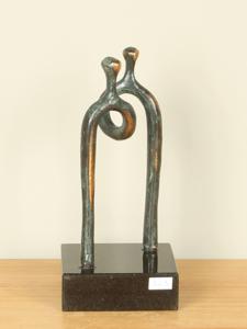 Beeld brons Veel geluk, 20 cm