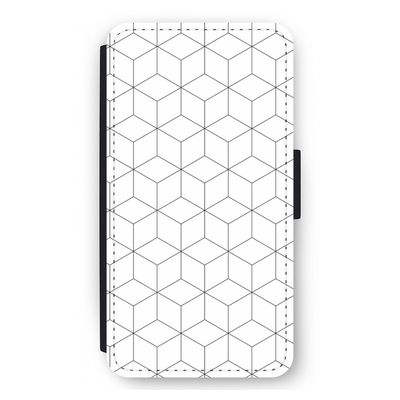 Zwart-witte kubussen: iPhone 12 mini Flip Hoesje