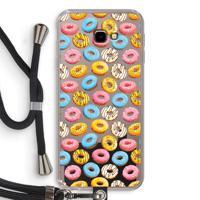 Pink donuts: Samsung Galaxy J4 Plus Transparant Hoesje met koord