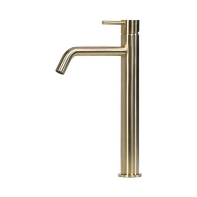 Xenz Duero Plus wastafel mengkraan hoog 20 cm opbouw rond goud geborsteld