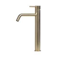 Xenz Duero Plus wastafel mengkraan hoog 20 cm opbouw rond goud geborsteld