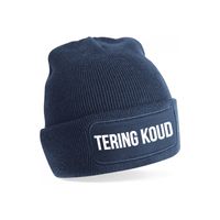 Tering koud muts unisex - one size - navy - apres-ski muts