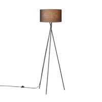 Moderne vloerlamp | 53/53/138cm | Zwart | staande lamp met lampenkap | geschikt voor E27 LED lichtbron | met voetschakelaar - thumbnail