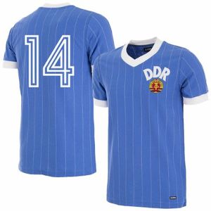 DDR Retro Voetbalshirt 1985 + Nummer 14