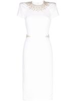 Jenny Packham robe mi-longue Ines à ornements - Blanc