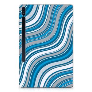 Samsung Galaxy Tab S7 Plus | S8 Plus Hippe Hoes Waves Blue