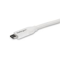 StarTech.com USB-C naar USB-C kabel met 5A/100W PD M/M wit USB 2.0 USB-IF gecertificeerd 4 m - thumbnail