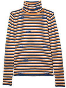 Gucci Kids pull rayé à manches longues - Orange