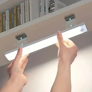 onder kast licht draadloze bewegingssensor led-lichtbalk led lang gevoel licht oplaadbaar magnetisch nachtlampje voor gang keukenkast trappen hal garderobe thuis kamer decoratie 1 st miniinthebox