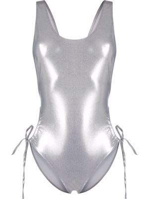 ISABEL MARANT maillot de bain métallisé à découpes - Argent