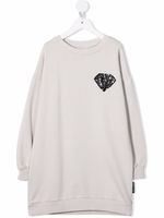 Andorine sweat oversize à broderies de sequins - Gris