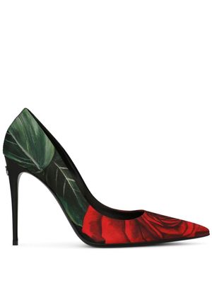 Dolce & Gabbana escarpins Décolleté 105 mm à fleurs - Noir