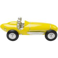 Kare Decofiguur Racing Car Yellow 9cm - thumbnail