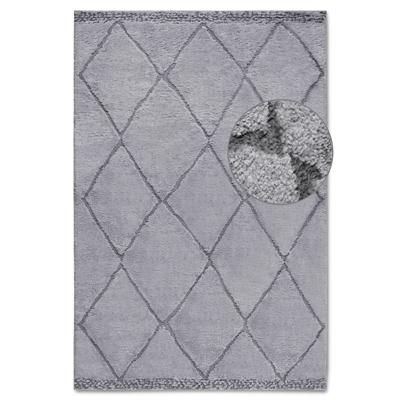 Vloerkleed Perrotin - Lichtgrijs maat: 170x120cm - materiaal: Polyester - Dekbed-Discounter.nl