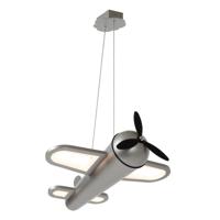 Lucide FOKKER - Hanglamp Kinderkamer - LED - 1x28W 2500K - Grijs ijzer