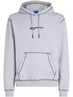 Karl Lagerfeld Jeans hoodie en jersey à logo brodé - Gris - thumbnail