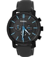 Horlogeband Fossil BQ2254 Leder Zwart 22mm - thumbnail