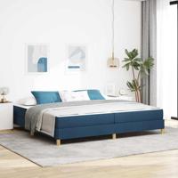 Boxspring bed Taupe, Bruin 200 x 200 cm Stof, Engineered Hout