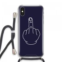 F**k U: iPhone XS Max Transparant Hoesje met koord