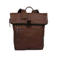 Burkely Minimal Mason Rolltop Backpack 14"-Cognac