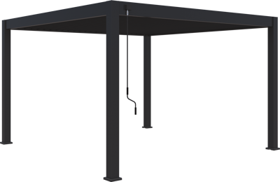 Aluminium overkapping Vancouver vrijstaand 400 x 400 x 255 cm antraciet