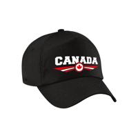 Canada landen petje -zwart - baseball cap - volwassenen - supporters