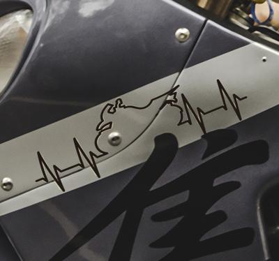 Heartbeat trail motorfiets stickers