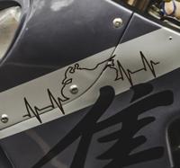 Heartbeat trail motorfiets stickers