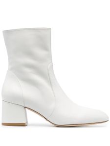 Stuart Weitzman bottines Flareblock en daim 60 mm - Blanc