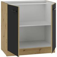 Keukenmeubilair Zwart noir Mat zwart 80 cm